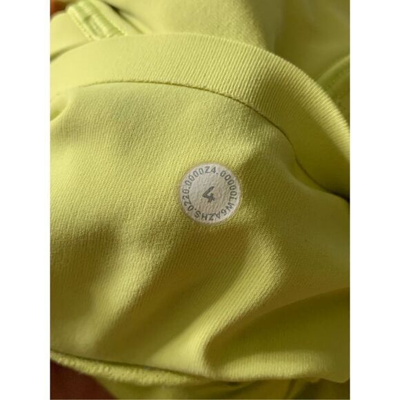 Lululemon Time To Sweat Crop 23" Lemon Vibe women's size 4 - Picture 4 of 4